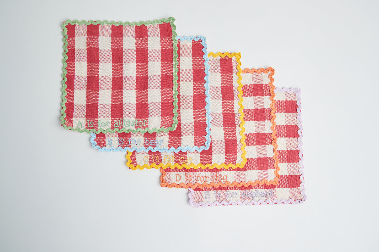 Handwoven ABC's Lunchbox Napkins