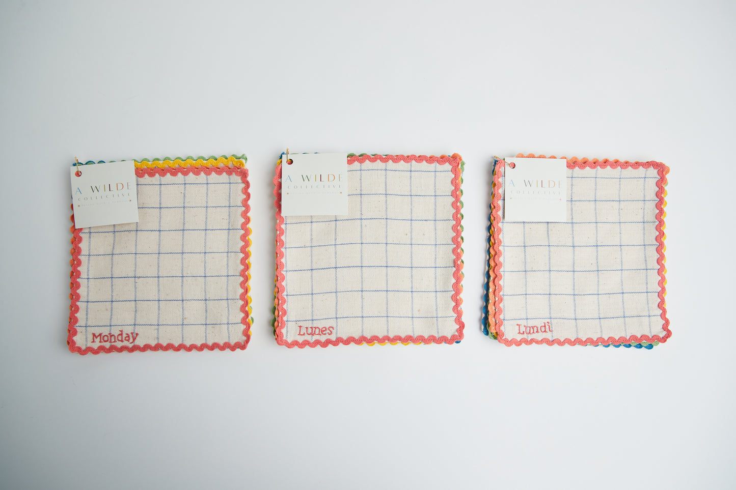 Handwoven Days Of The Week Lunchbox Napkins