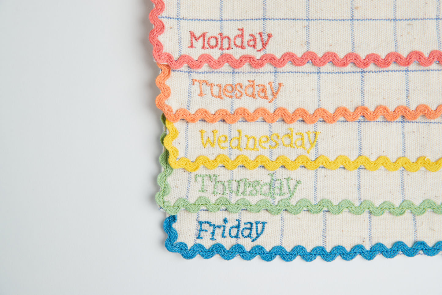 Handwoven Days Of The Week Lunchbox Napkins