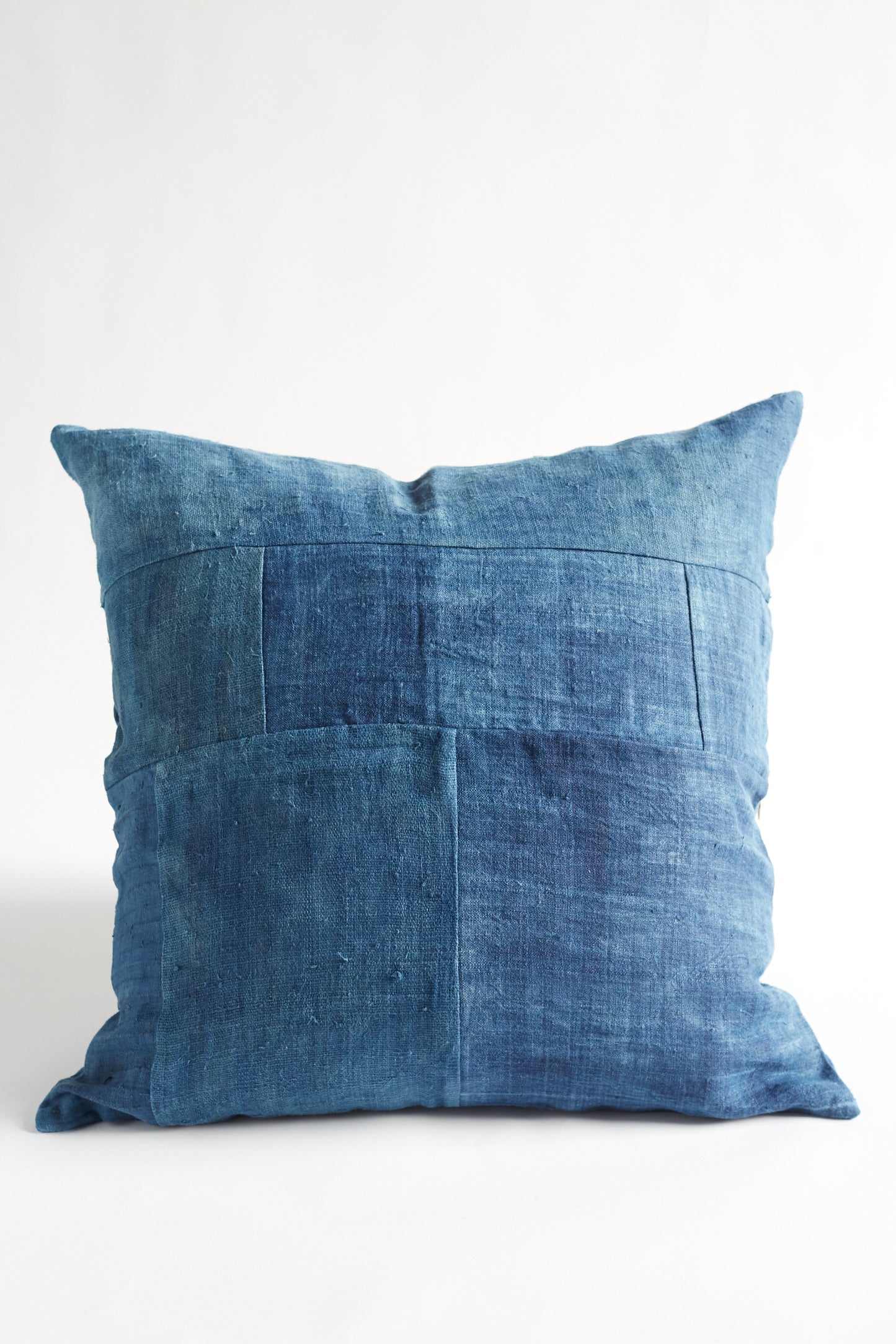 Indigo Vintage Hemp Patchwork Pillow