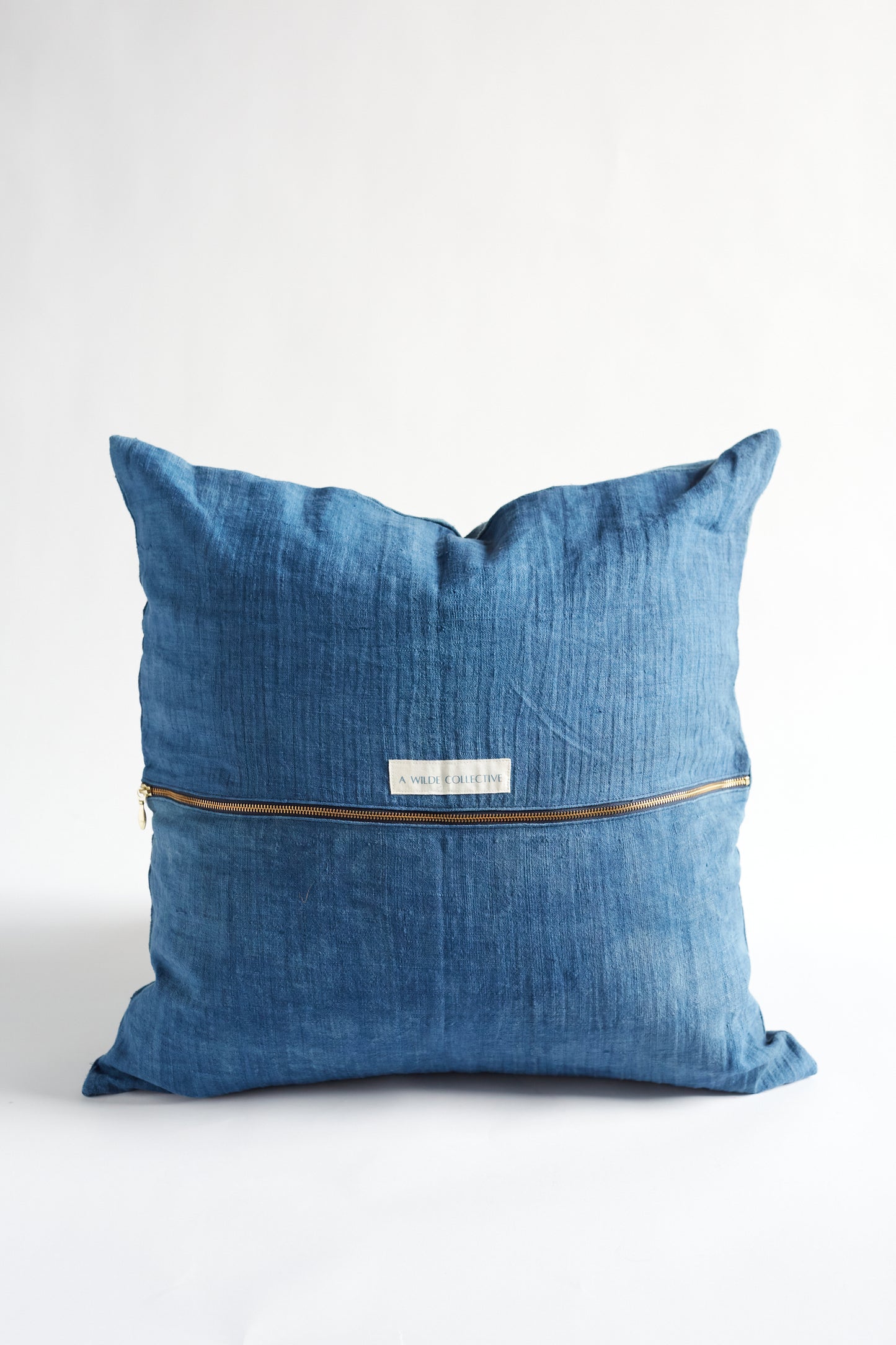 Indigo Vintage Hemp Patchwork Pillow