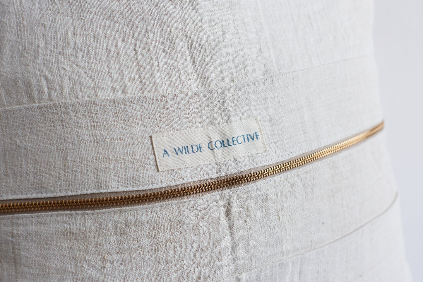 Natural Vintage Hemp Patchwork Pillow