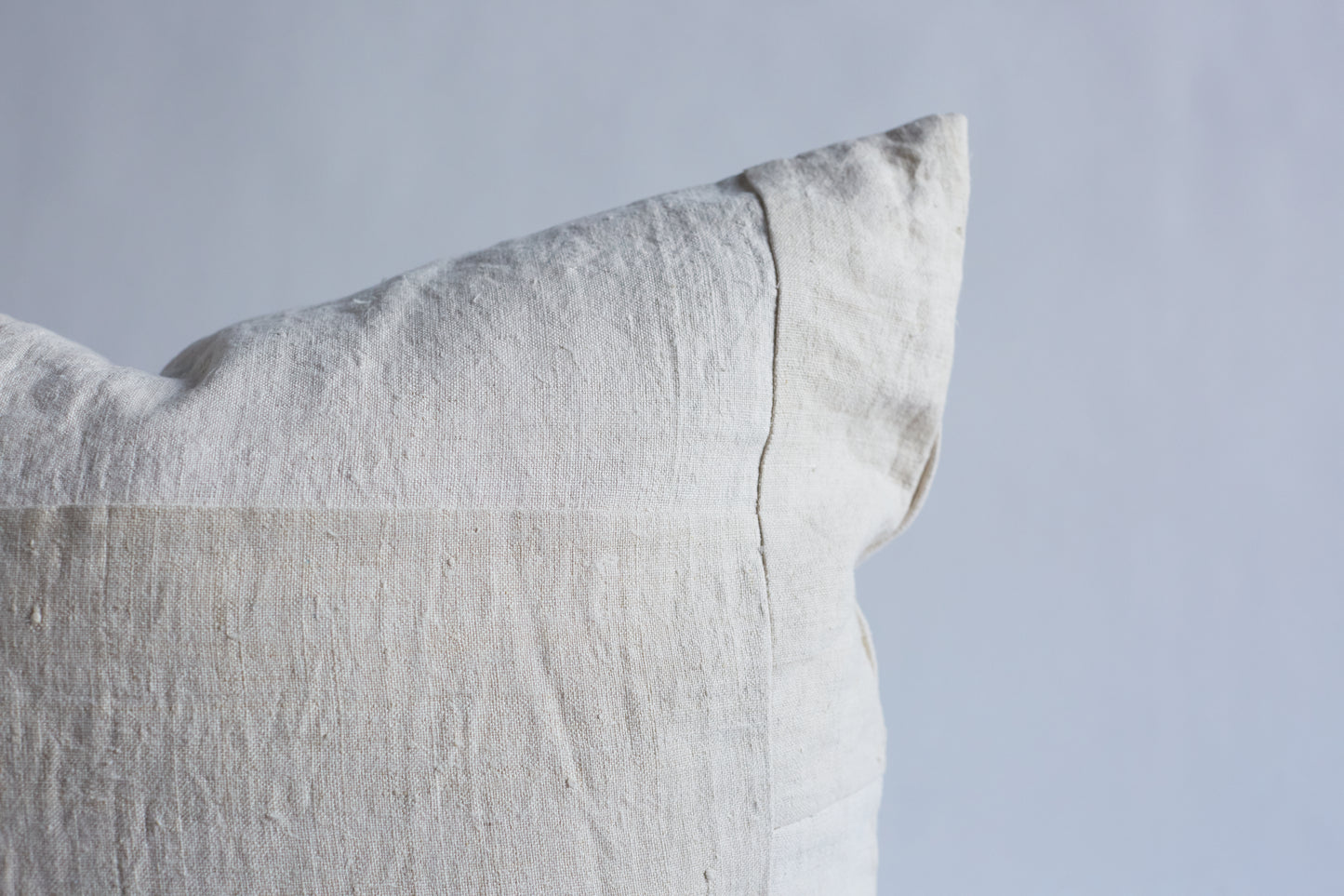 Natural Vintage Hemp Patchwork Pillow