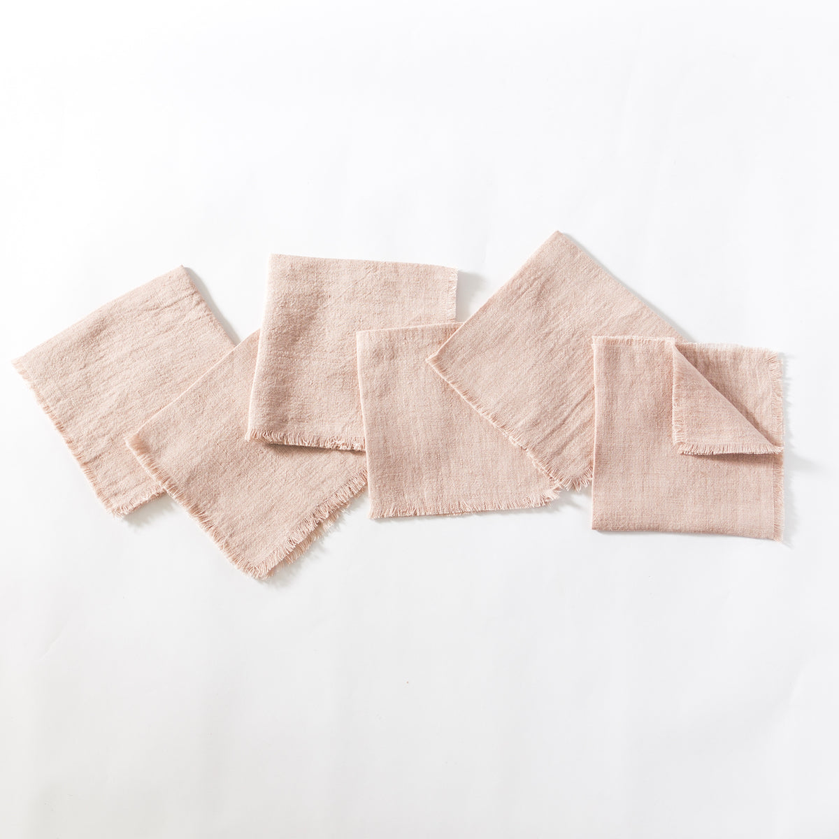 Stone Washed Linen Cocktail Napkins-Set of 6