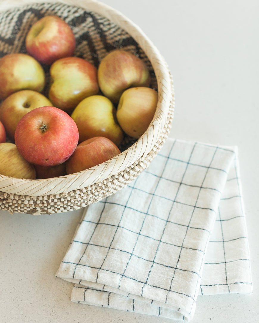 Stone Washed Linen Tea Towel