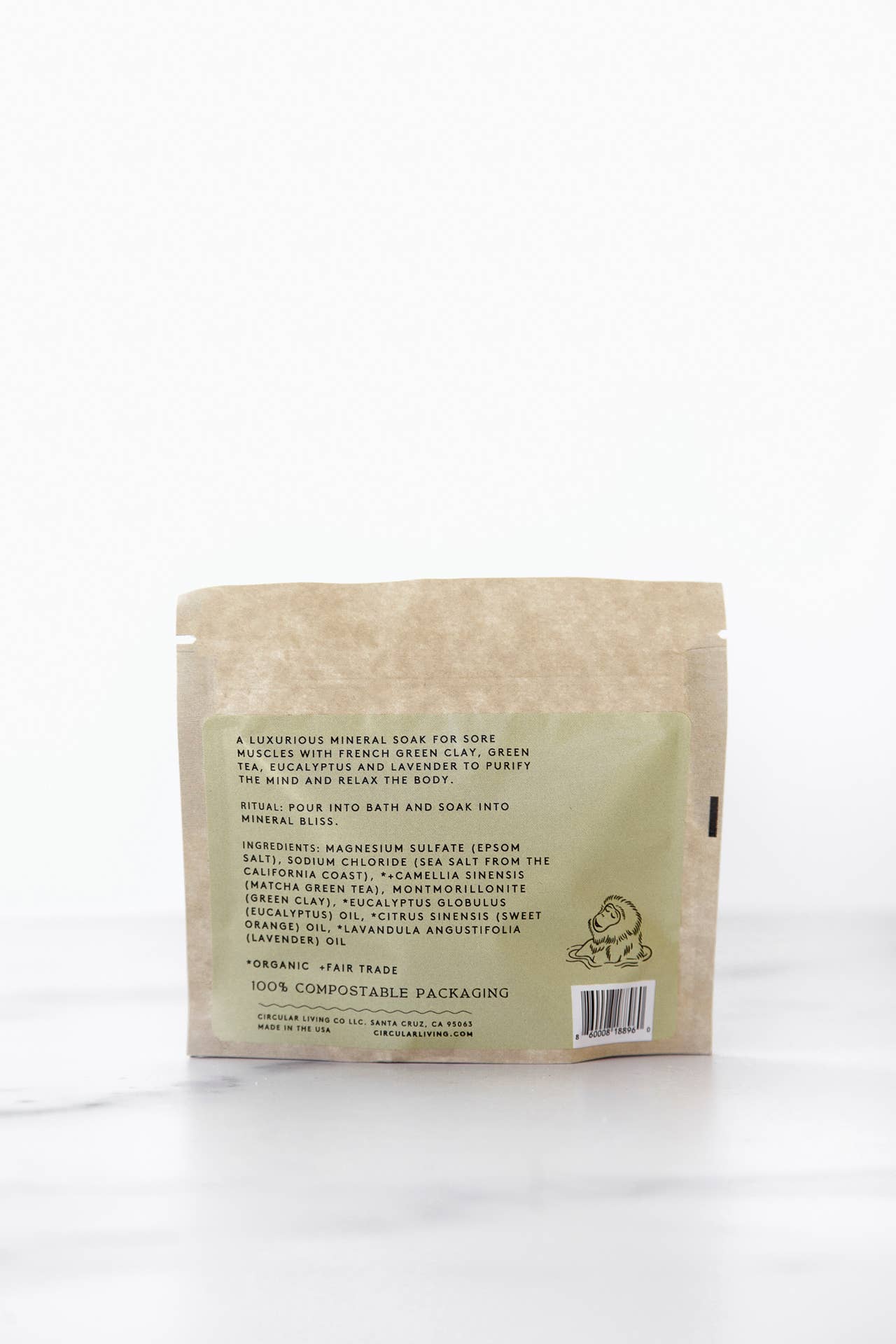 Mineral Bath Soak Sachet, Green Tea & Eucalyptus