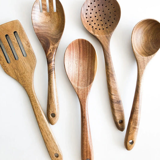 Natural Acacia Wood Utensil Set