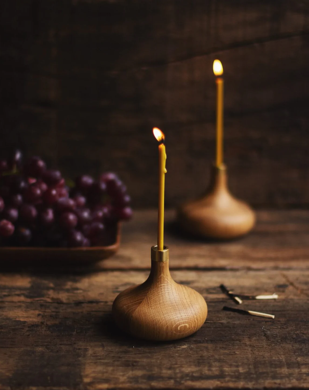 Oak Candle Holder