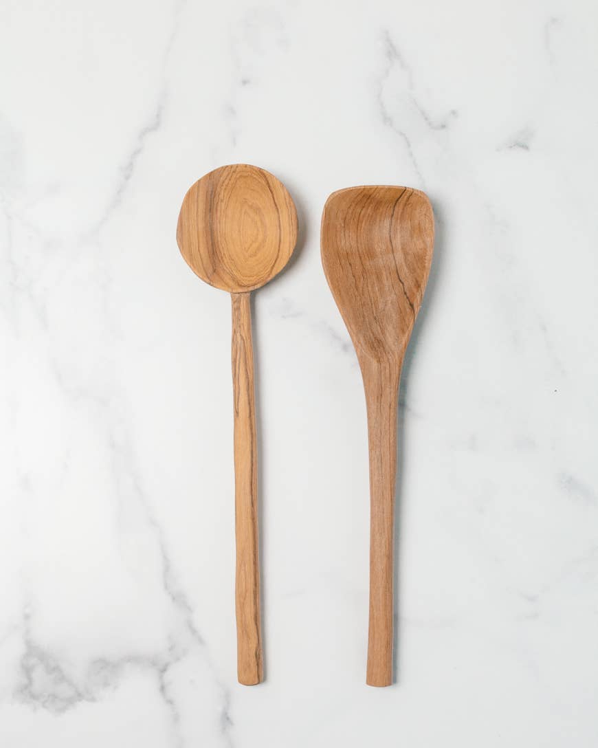 Olive Wood Cooking Spoon Set